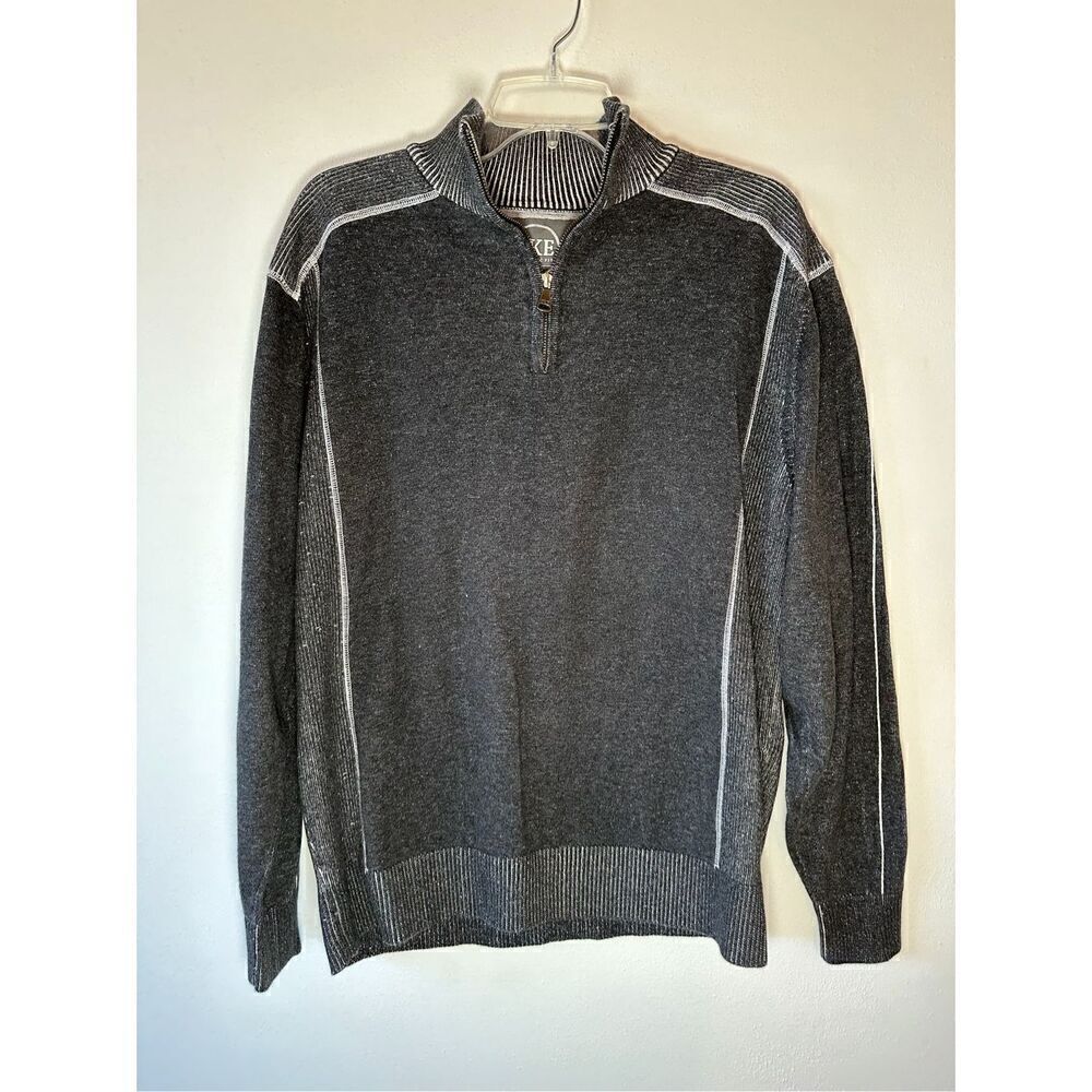BKE men’s gray 1/4 zip sweater size XL. #29-1207
